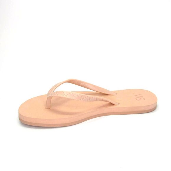 Stuart Weitzman Women’s Rubber Flip Flops in Orange Cream Sz 8 - Picture 5 of 7